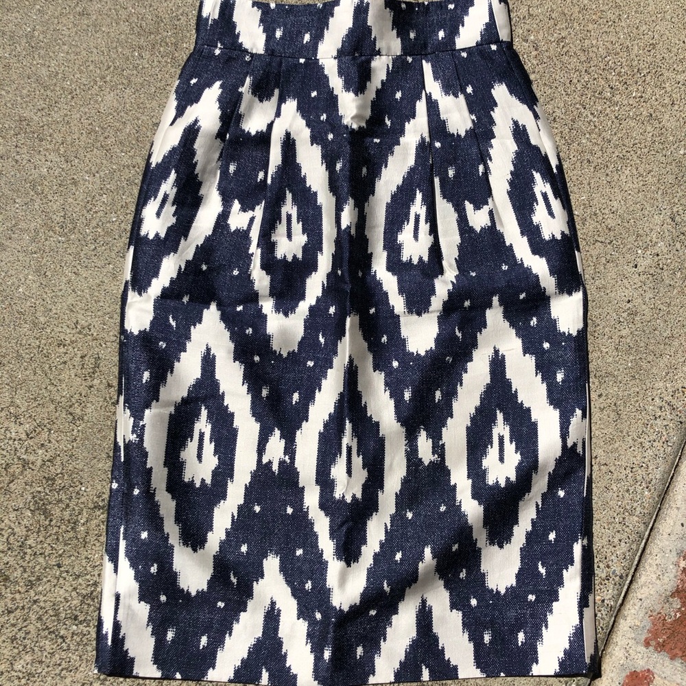 High waisted ikat skirt.